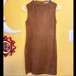 Brown Suede Dress